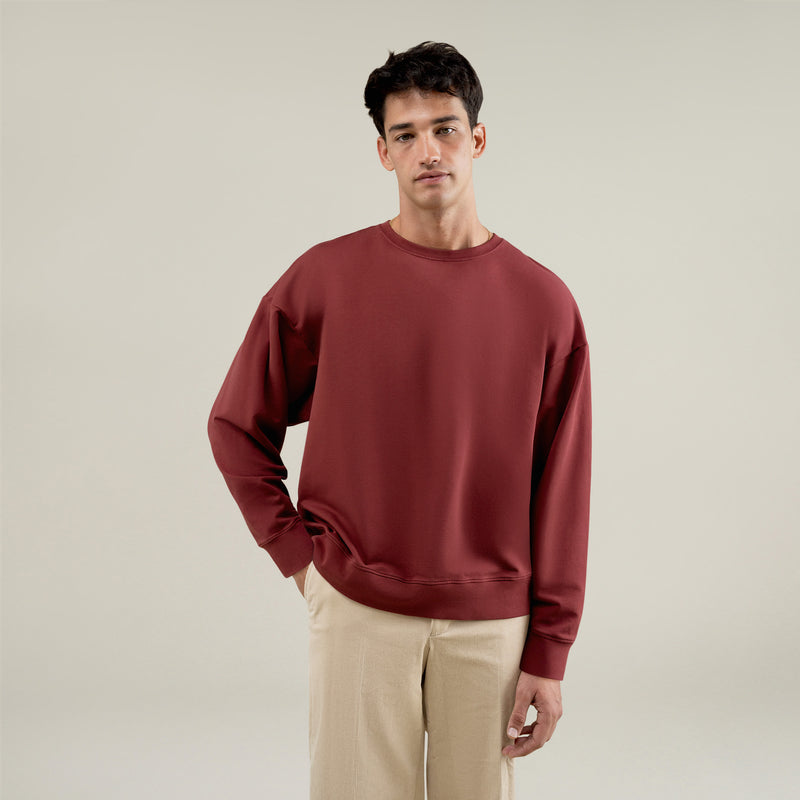 Cumulus Drop Pullover - Maroon